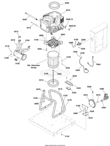 Power Group Diagram and Parts List for 040688-01  Briggs and Stratton Generator